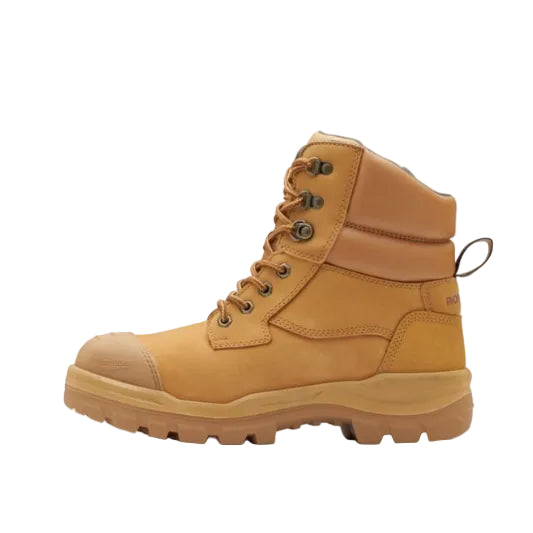 Blundstone Unisex Rotoflex TPU-Safety 150mm Ankle Zip Lace Up Boots (8060) Wheat Nubuck