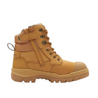 Blundstone Unisex Rotoflex TPU-Safety 150mm Ankle Zip Lace Up Boots (8060) Wheat Nubuck