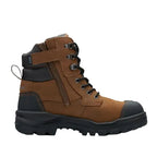 Blundstone Unisex Rotoflex TPU-Safety 150mm Ankle Zip Lace Up Boots (8066) Saddle Brown