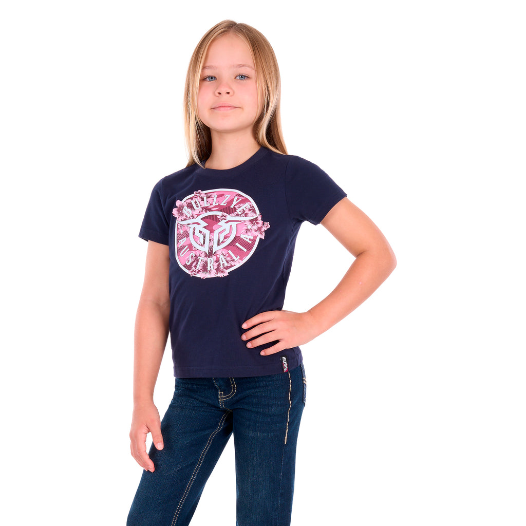 Bullzye Girls Ellie S/S Tee (B6S5502603) Navy