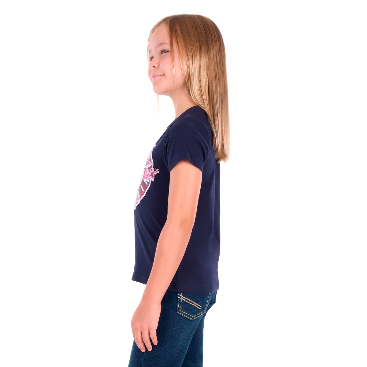 Bullzye Girls Ellie S/S Tee (B6S5502603) Navy