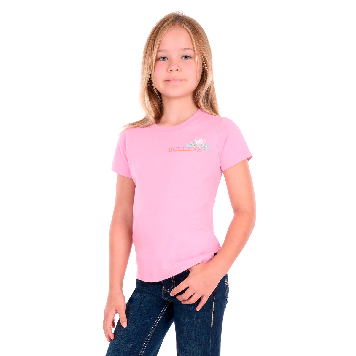 Bullzye Girls Willa S/S Tee (B6S5502604) Flamingo Pink