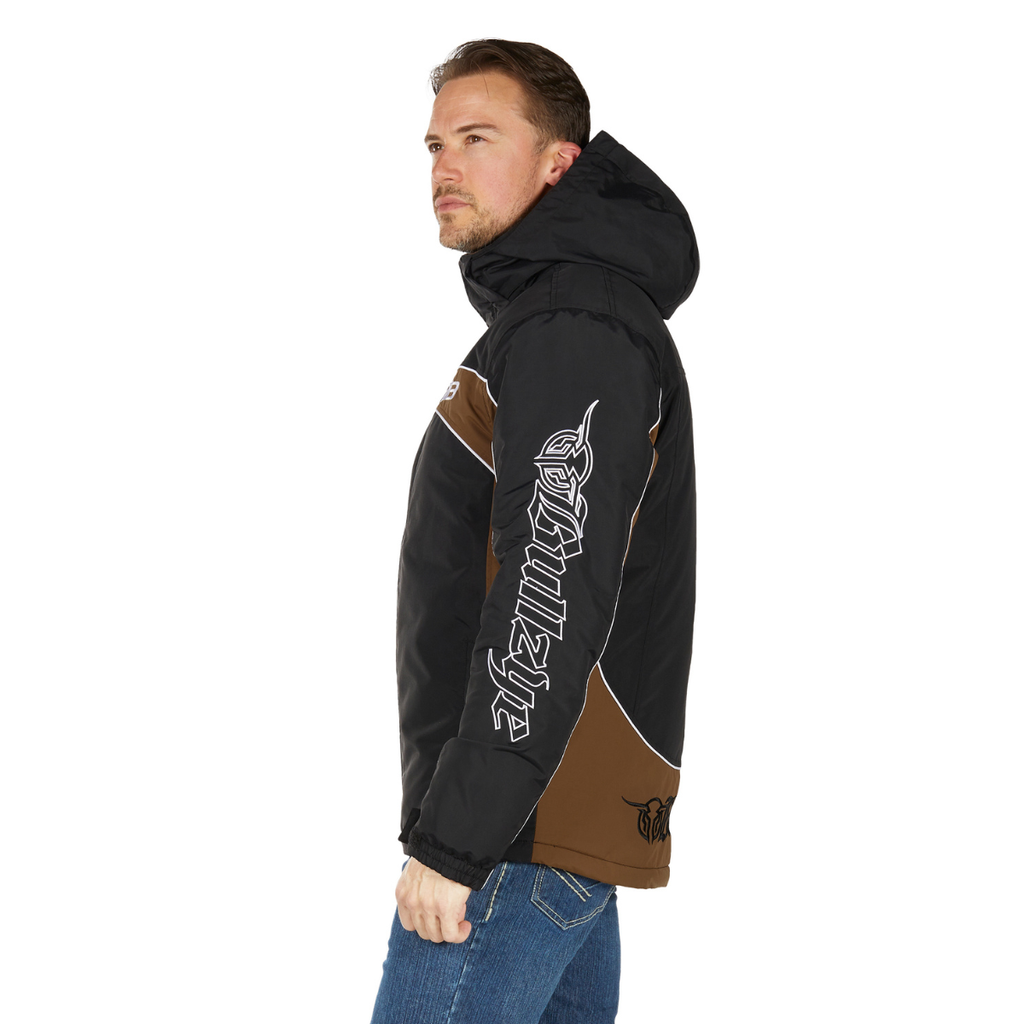 Bullzye Mens Bazooka Jacket (B6W1704039) Black/Dark Tan