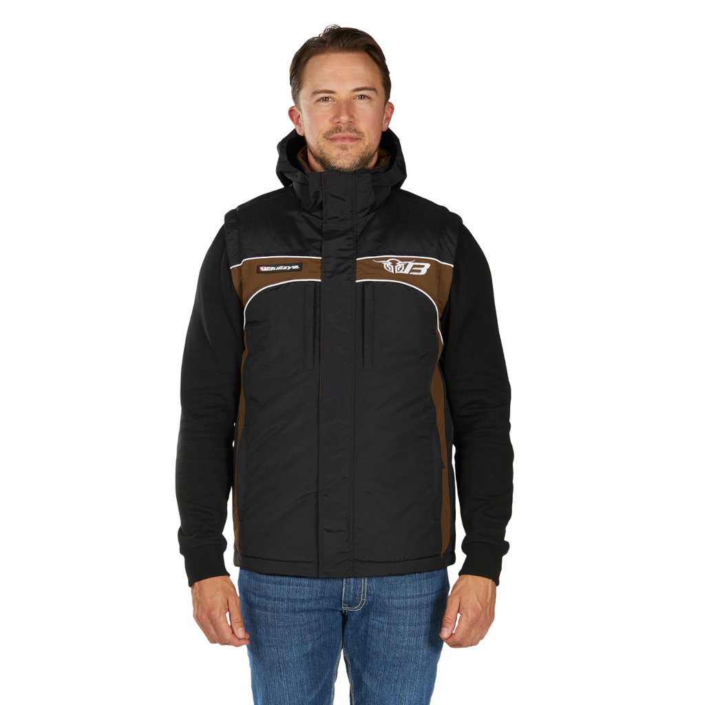 Bullzye Mens Bazooka Vest (B6W1604039) Black/Dark Tan