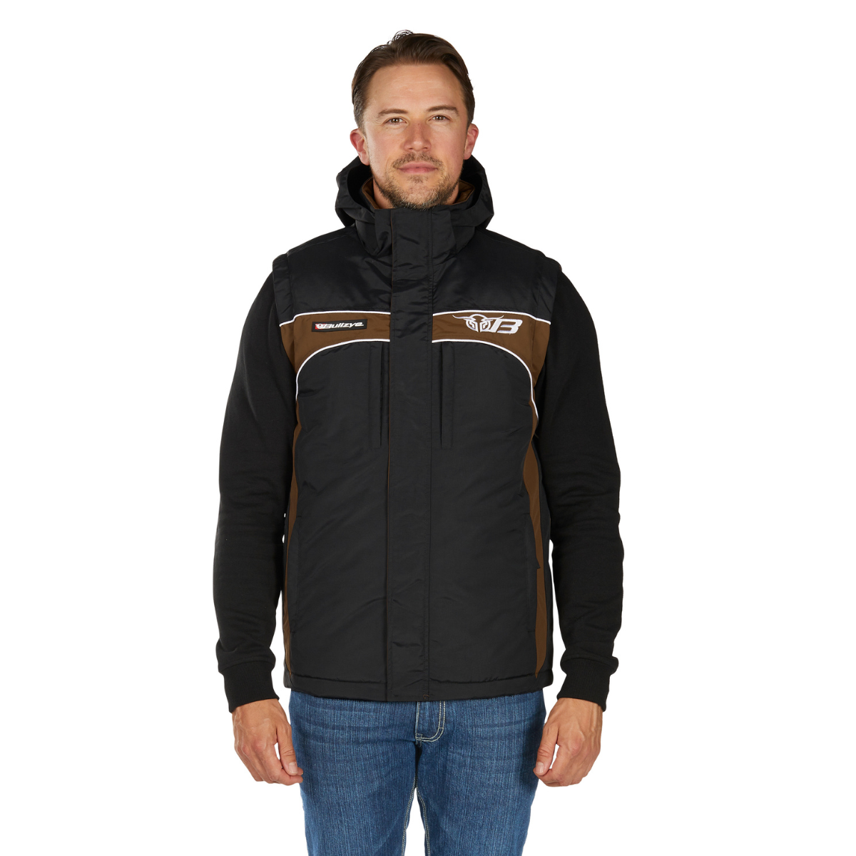 Bullzye Mens Bazooka Vest (B6W1604039) Black/Dark Tan