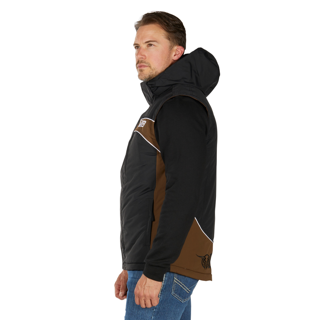 Bullzye Mens Bazooka Vest (B6W1604039) Black/Dark Tan