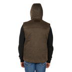 Bullzye Mens Canon Faux Oilskin Vest (B6W1604514) Rustic Mulch