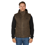 Bullzye Mens Canon Faux Oilskin Vest (B6W1604514) Rustic Mulch