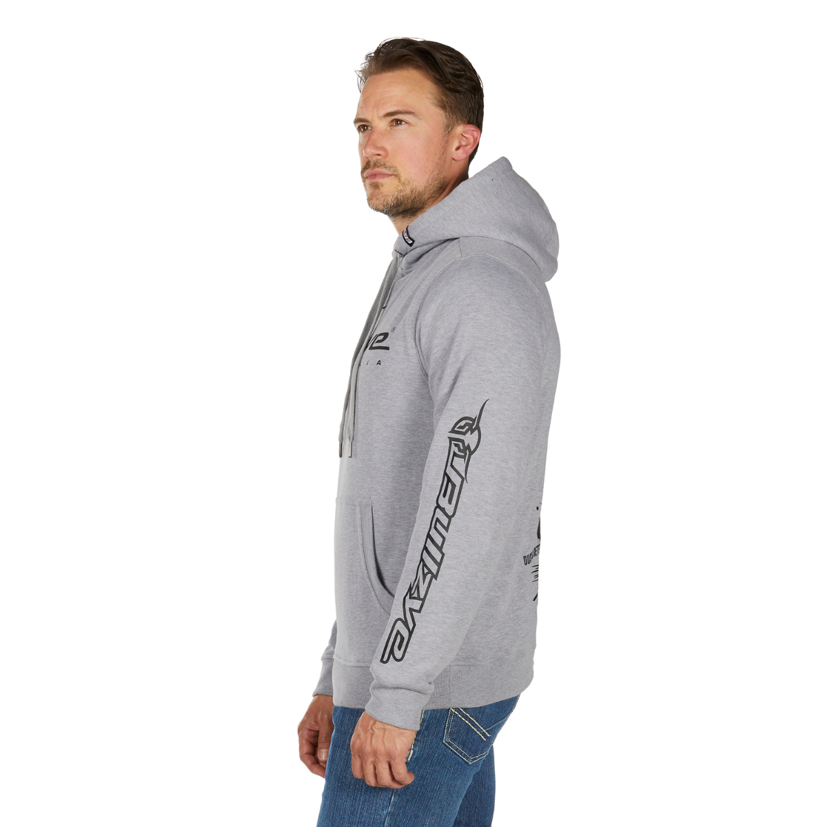 Bullzye Mens Determination Hoodie (B6W1512502) Grey Marle