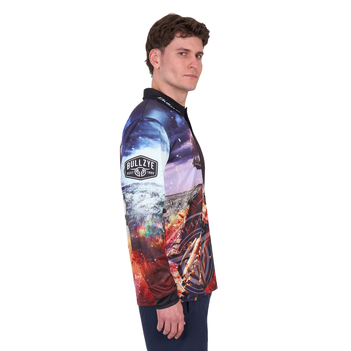 Bullzye Mens Eben L/S Fishing Tee (B6S1569660) Multi