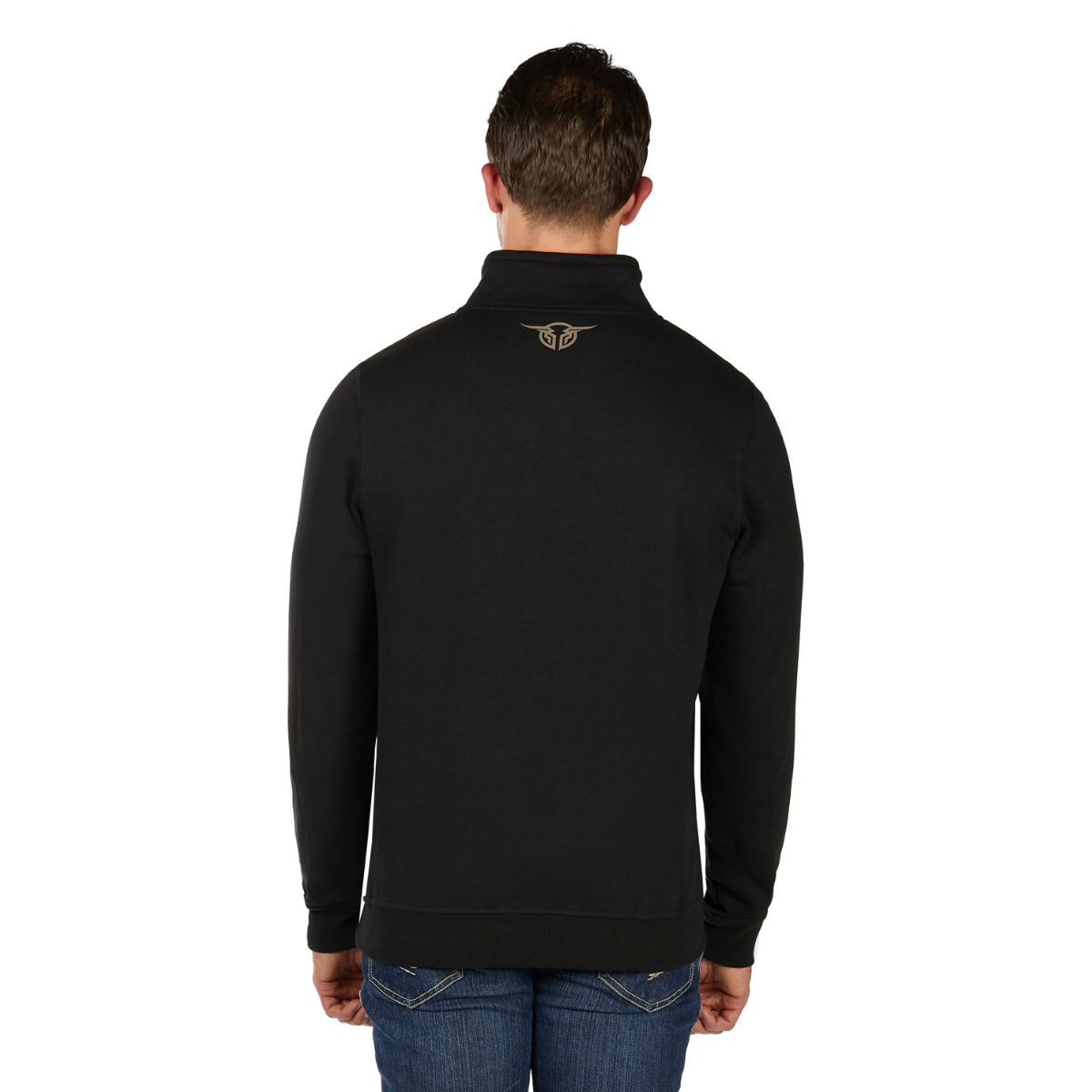 Bullzye Mens Logo 1/4 Zip Pullover (B6W1517504) Black