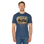 Bullzye Mens Muster S/S Tee (B6W1503510) Blue Steel