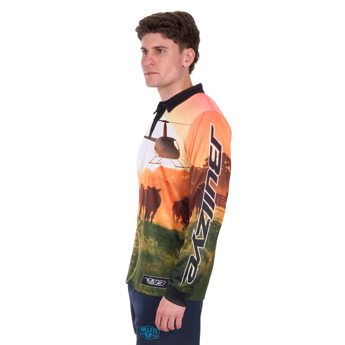 Bullzye Mens Orion L/S Fishing Tee (B6S1569659) Multi