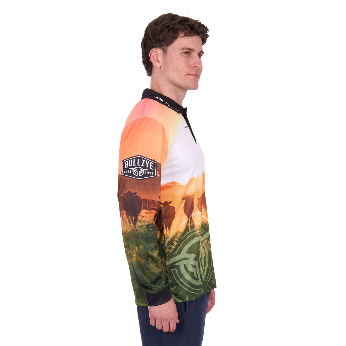 Bullzye Mens Orion L/S Fishing Tee (B6S1569659) Multi