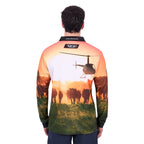 Bullzye Mens Orion L/S Fishing Tee (B6S1569659) Multi