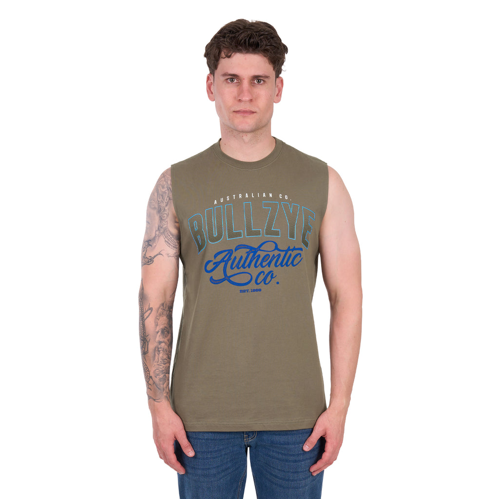 Bullzye Mens Seth Muscle Tank (B6S1510656) Military