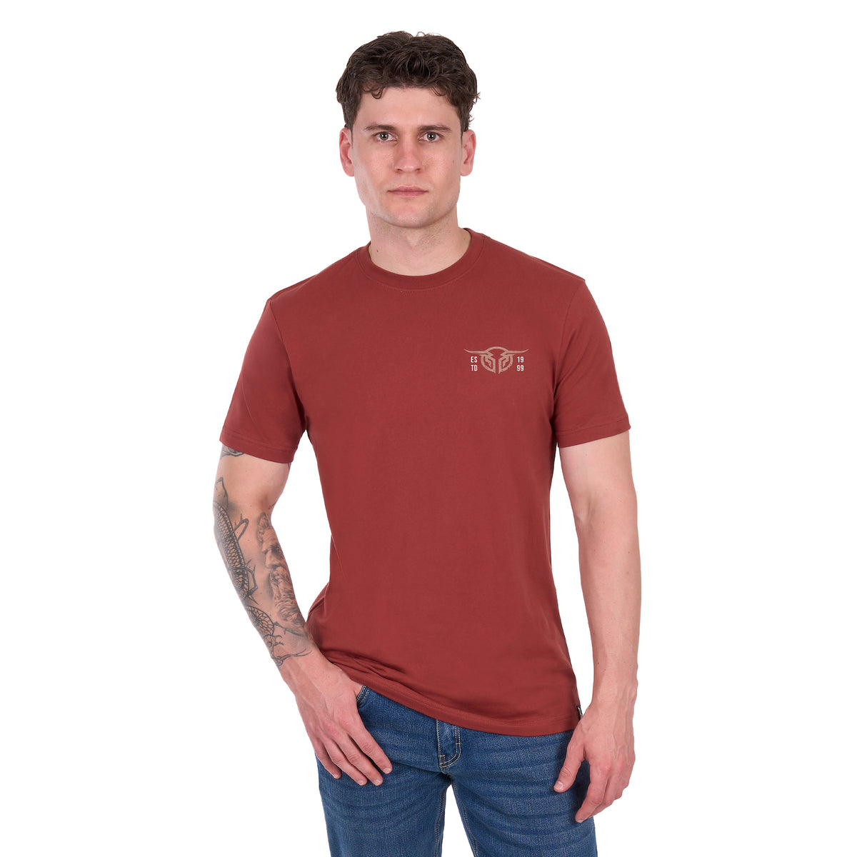 Bullzye Mens Yale S/S Tee (B6S1503652) Cognac