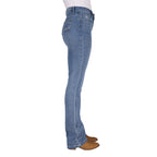 Bullzye Womens Beccy High Rise Bootcut Jeans (B6S2210686) Faded Blue