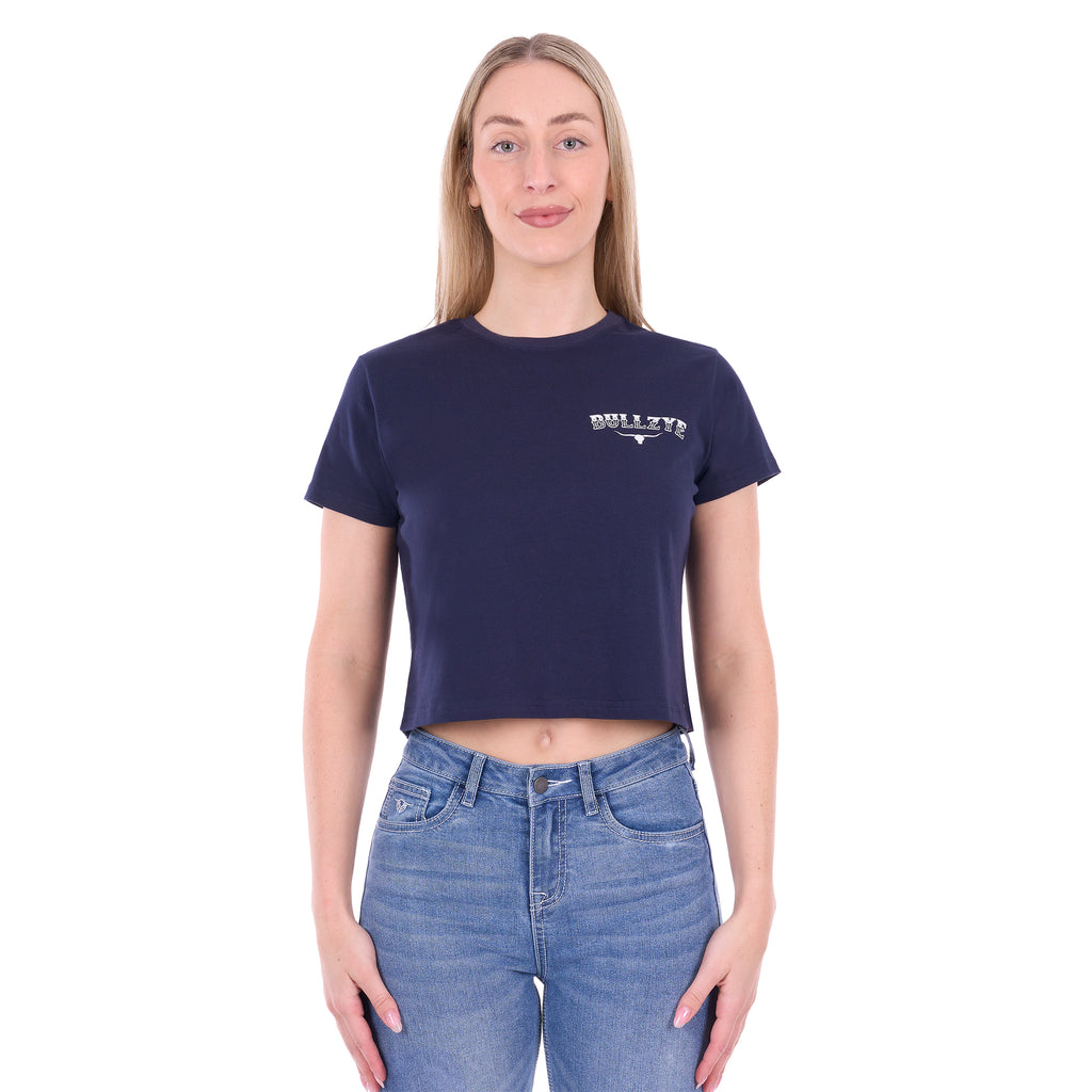 Bullzye Womens Bonnie Crop S/S Tee (B6S2514567) Navy