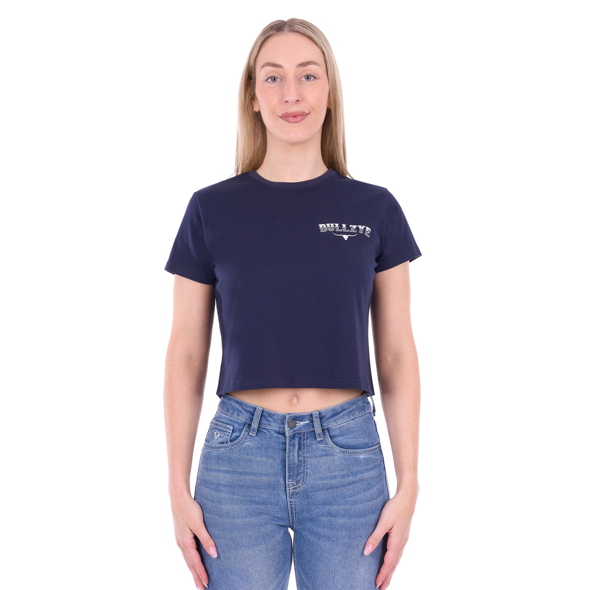 Bullzye Womens Bonnie Crop S/S Tee (B6S2514567) Navy