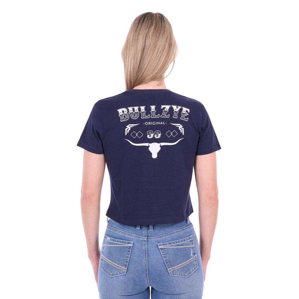 Bullzye Womens Bonnie Crop S/S Tee (B6S2514567) Navy