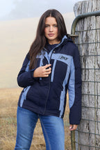 Bullzye Womens Carla Jacket (B6W2709529) Light Blue/Navy