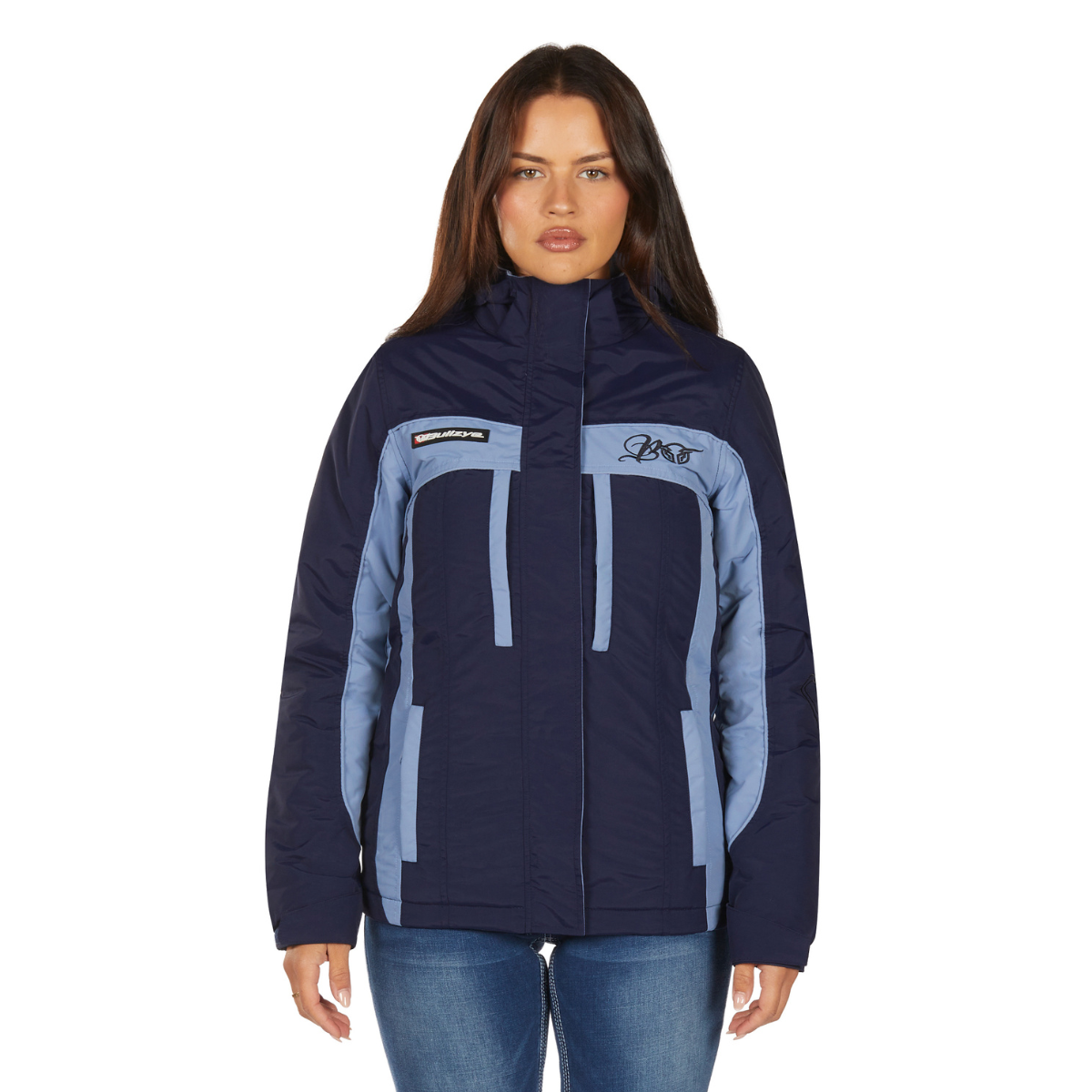 Bullzye Womens Carla Jacket (B6W2709529) Light Blue/Navy