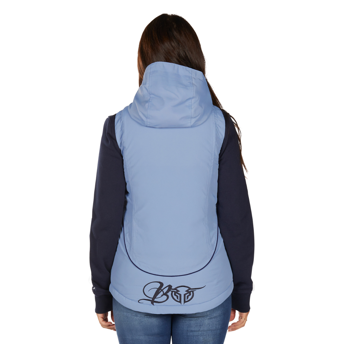 Bullzye Womens Carla Vest (B6W2609529) Navy/Light Blue