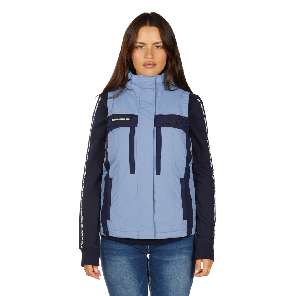 Bullzye Womens Carla Vest (B6W2609529) Navy/Light Blue