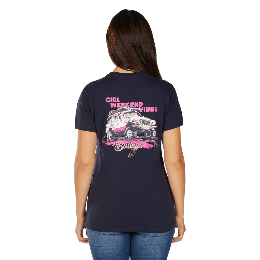Bullzye Womens Vibes S/S Tee (B6W2503527) Navy