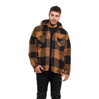CAT Mens Hooded Flannel Shirt Jacket (1040045.12949) Black/Bronze
