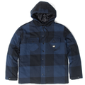 CAT Mens Hooded Flannel Shirt Jacket (1040045) Detroit Blue/Black