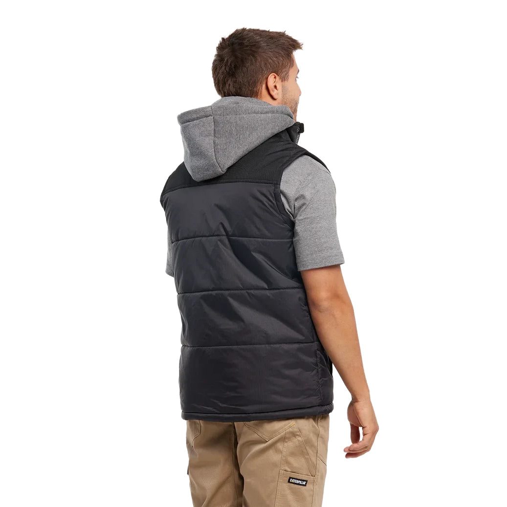 CAT Mens Hooded Work Vest (1320008.016) Black