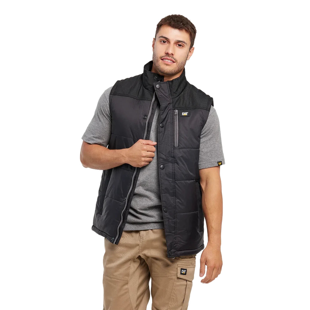 CAT Mens Hooded Work Vest (1320008.016) Black