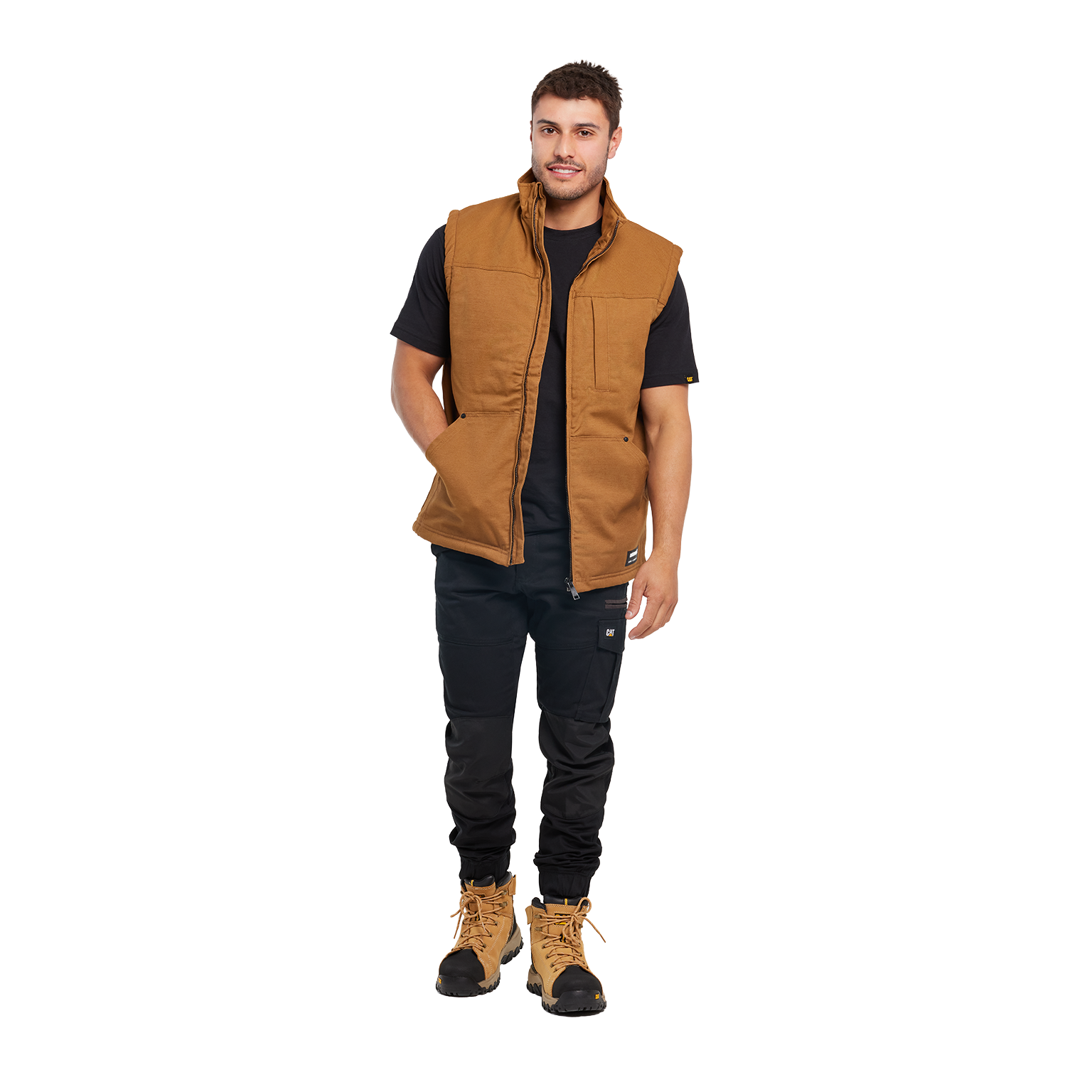 CAT Mens Sherpa Lined Vest (1040044.11768) Bronze