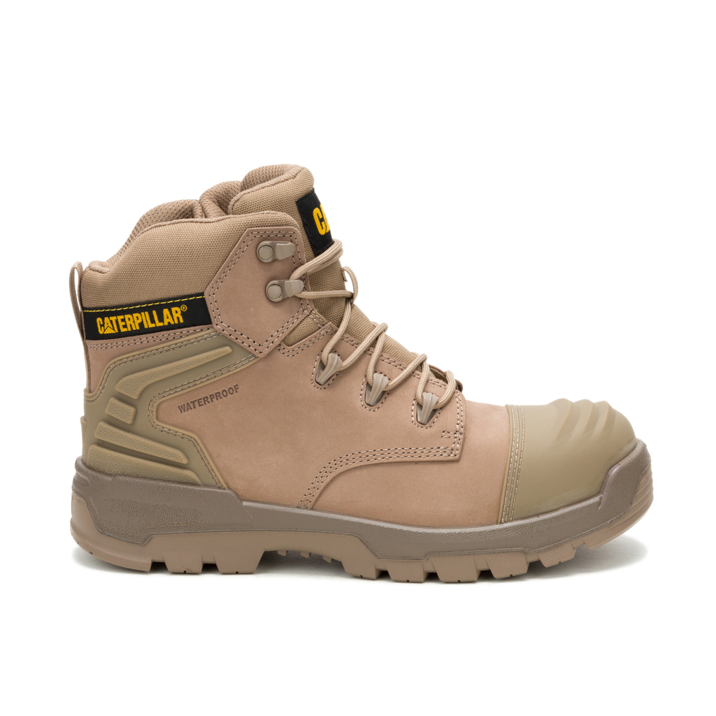 CAT Mens Striver XL 6" Zip Sided Safety Boots (P727060) Stone