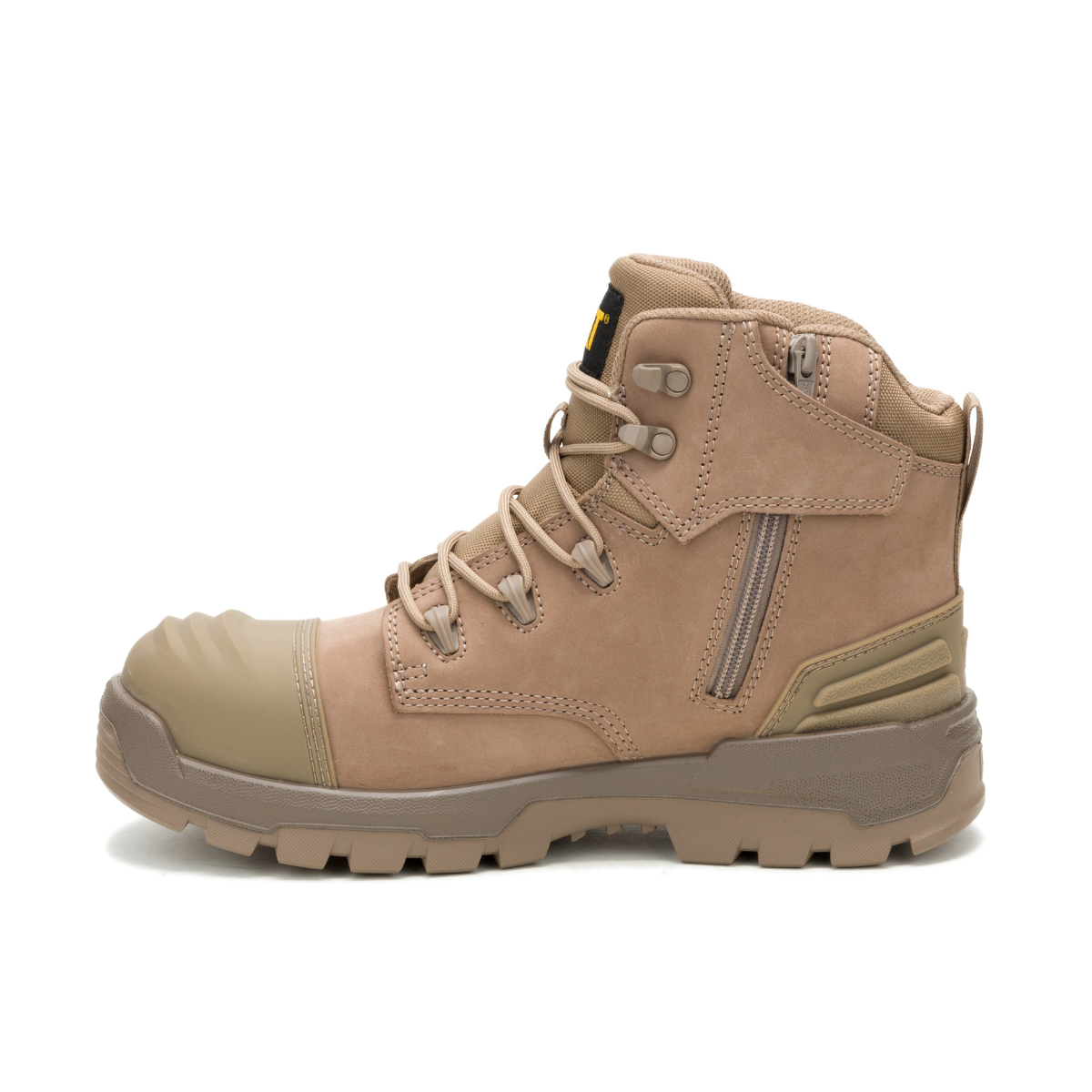 CAT Mens Striver XL 6" Zip Sided Safety Boots (P727060) Stone
