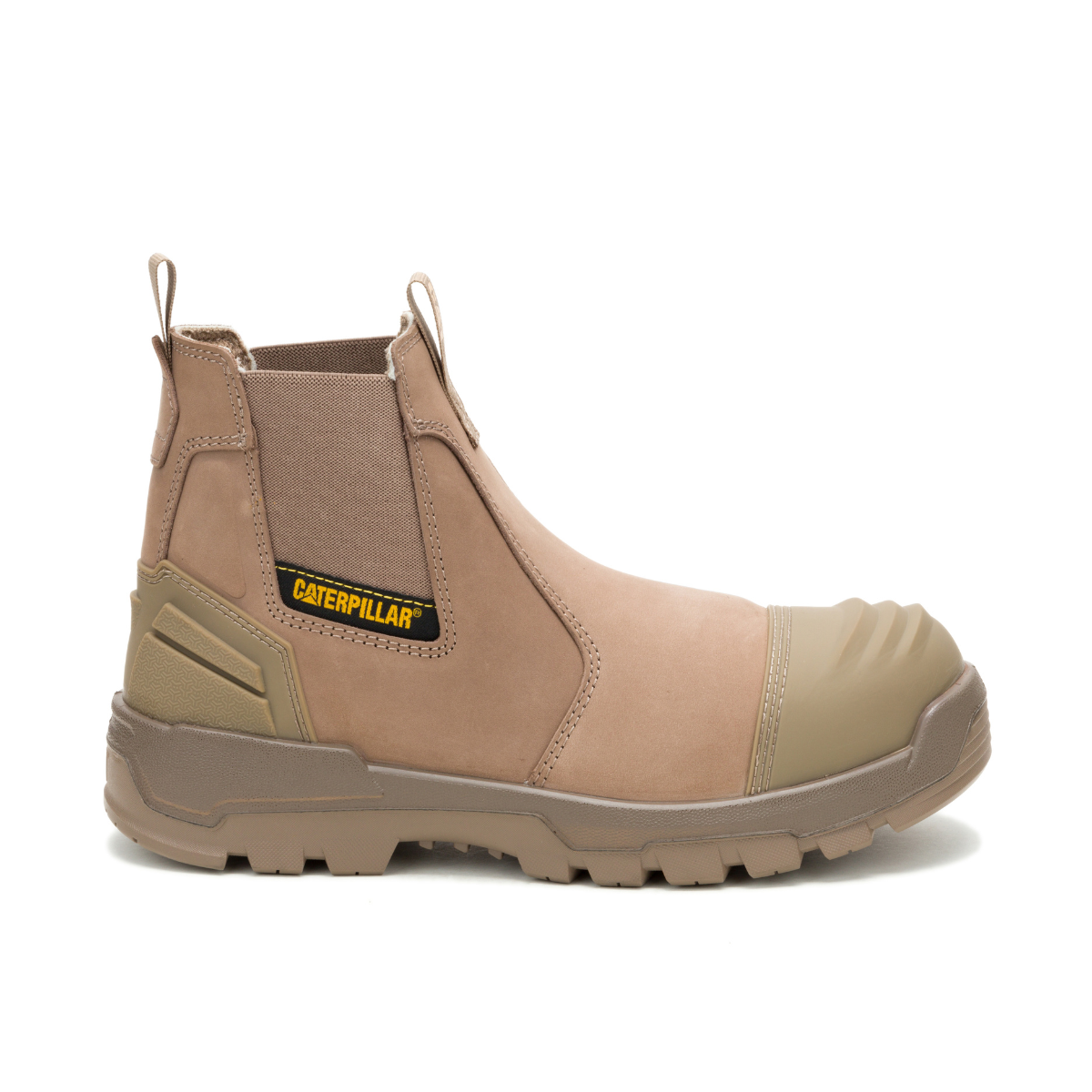 CAT Mens Striver XL Chelsea Elastic Sided Safety Boots (P727057) Stone