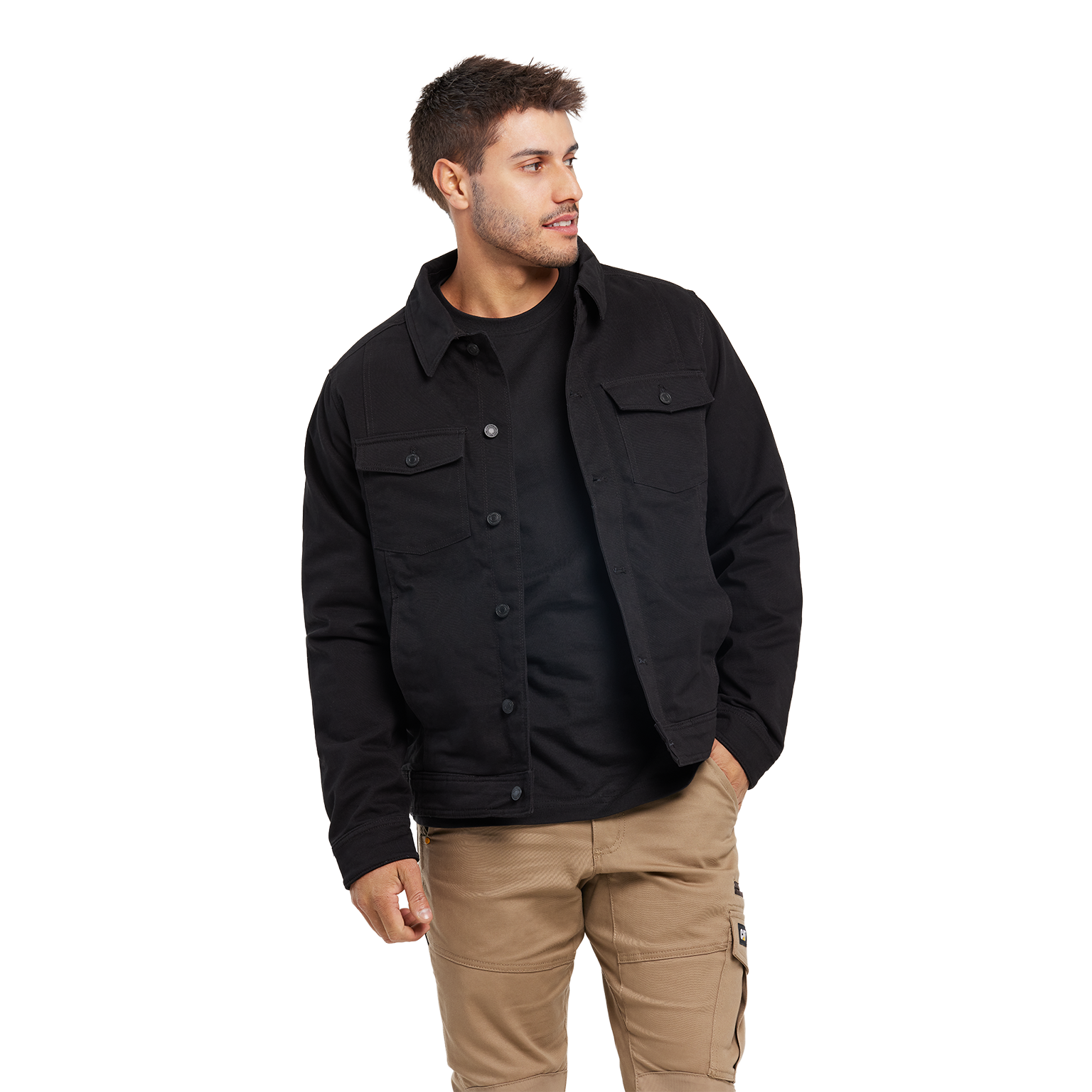 CAT Mens Trucker Jacket (1040042.10158) Black