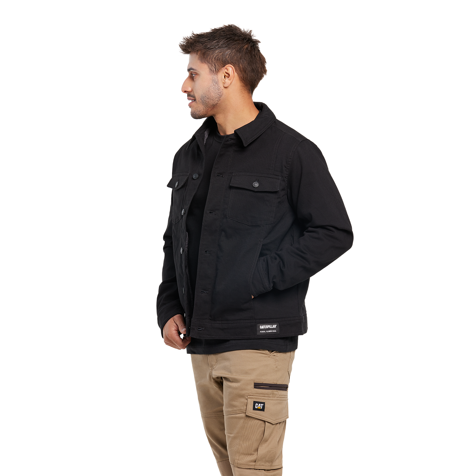 CAT Mens Trucker Jacket (1040042.10158) Black