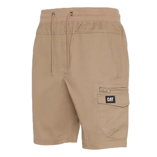 Khaki CAT Men's 2.0 Diesel Shorts (8080013) with a visible brand logo on a white background.