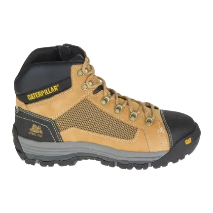 CAT Mens Convex Zip Sided Safety Boots (P720053) Honey