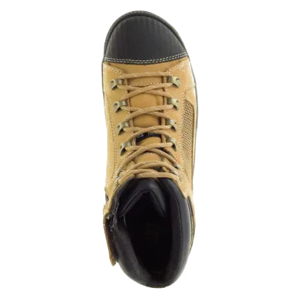 CAT Mens Convex Zip Sided Safety Boots (P720053) Honey