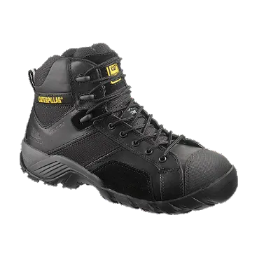 CAT Mens Convex Zip Sided Safety Boots (P720055) Black