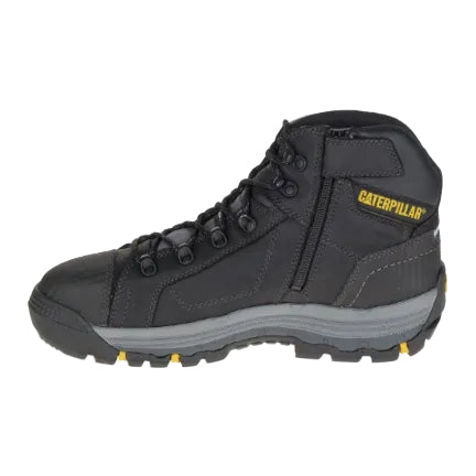 CAT Mens Convex Zip Sided Safety Boots (P720055) Black