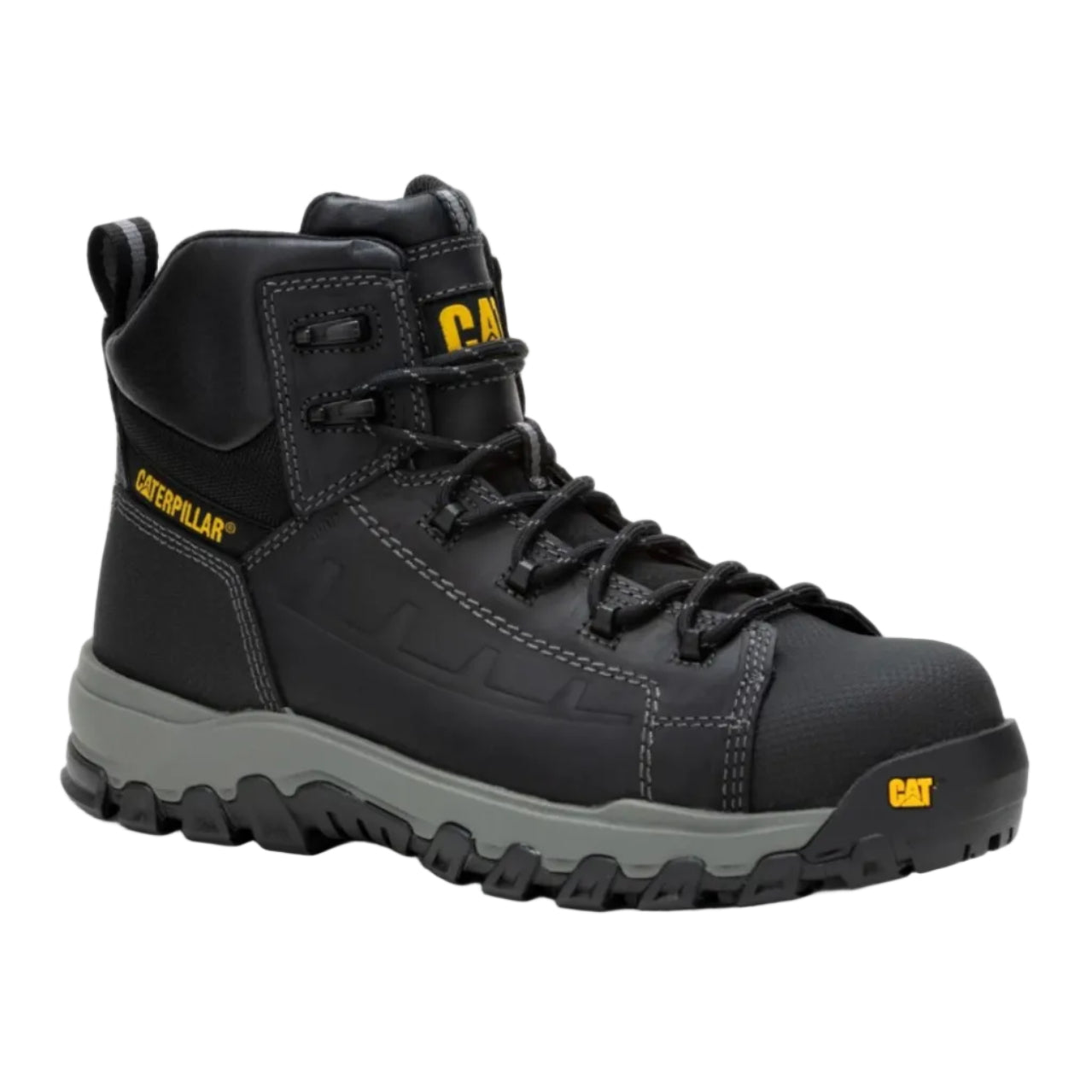 CAT Mens Threshold Zip Waterproof Composite Toe Boots (P726003) Black