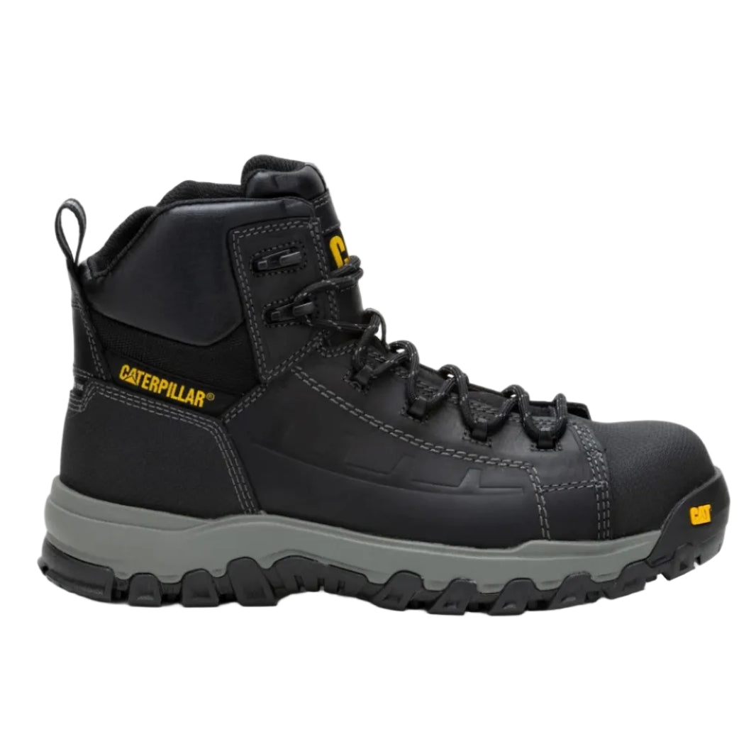 CAT Mens Threshold Zip Waterproof Composite Toe Boots (P726003) Black