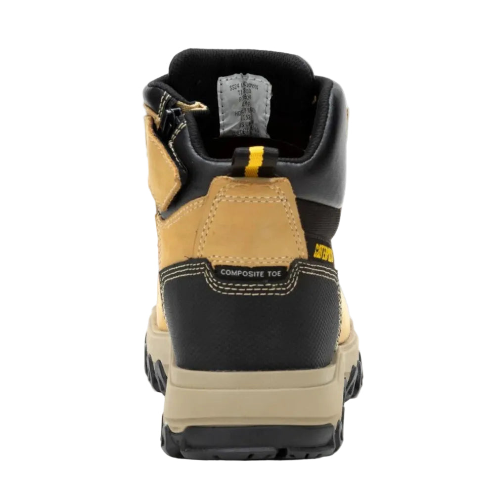 CAT Mens Threshold Zip Waterproof Composite Toe Boots (P726004) Honey Reset [SD]