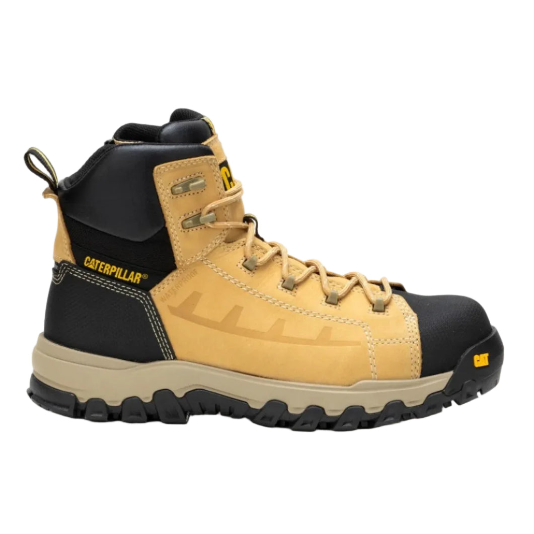 CAT Mens Threshold Zip Waterproof Composite Toe Boots (P726004) Honey Reset [SD]