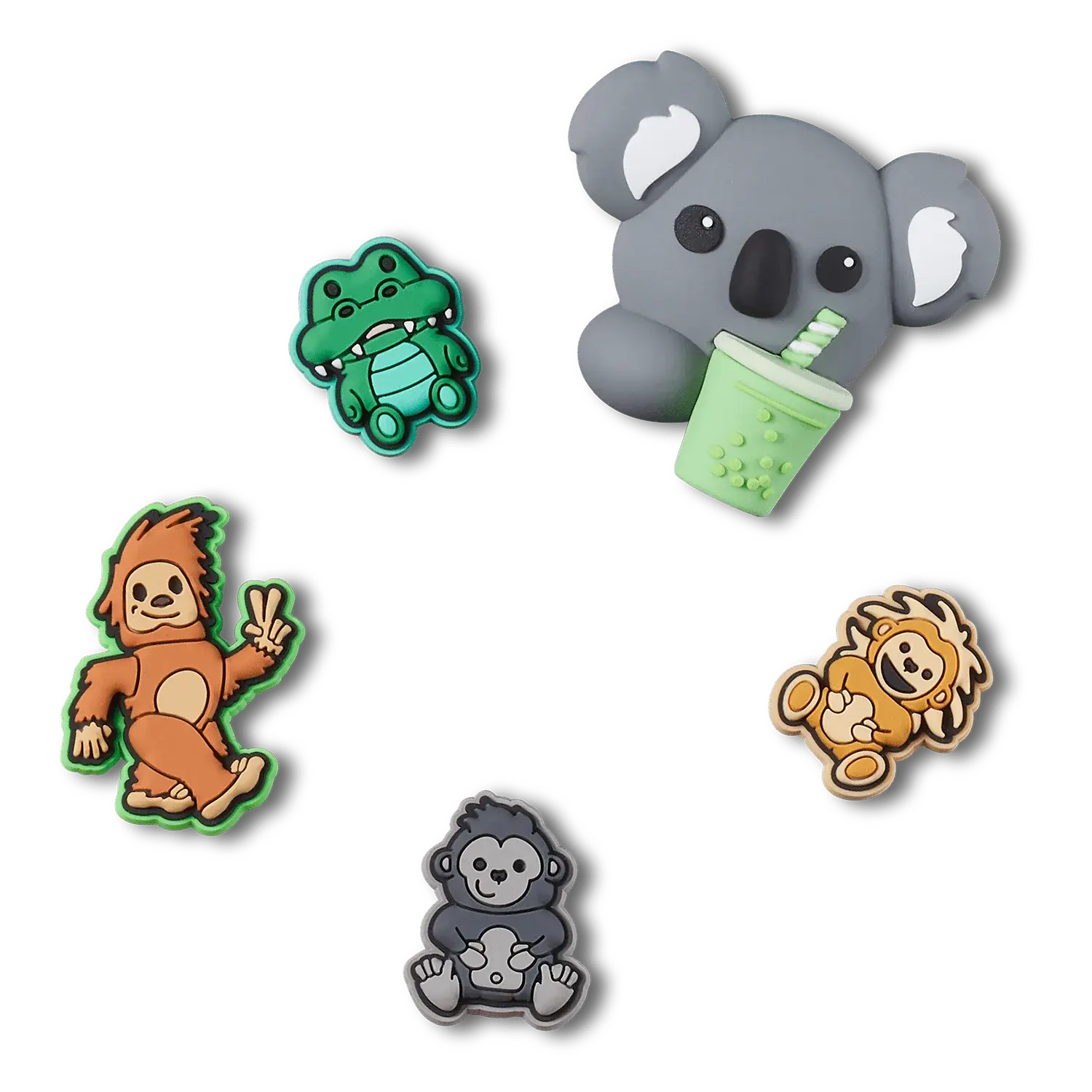 Crocs Cute Baby Safari Animals 5 Pack Jibbitz Shoe Charms (10014338) Multi OSFA